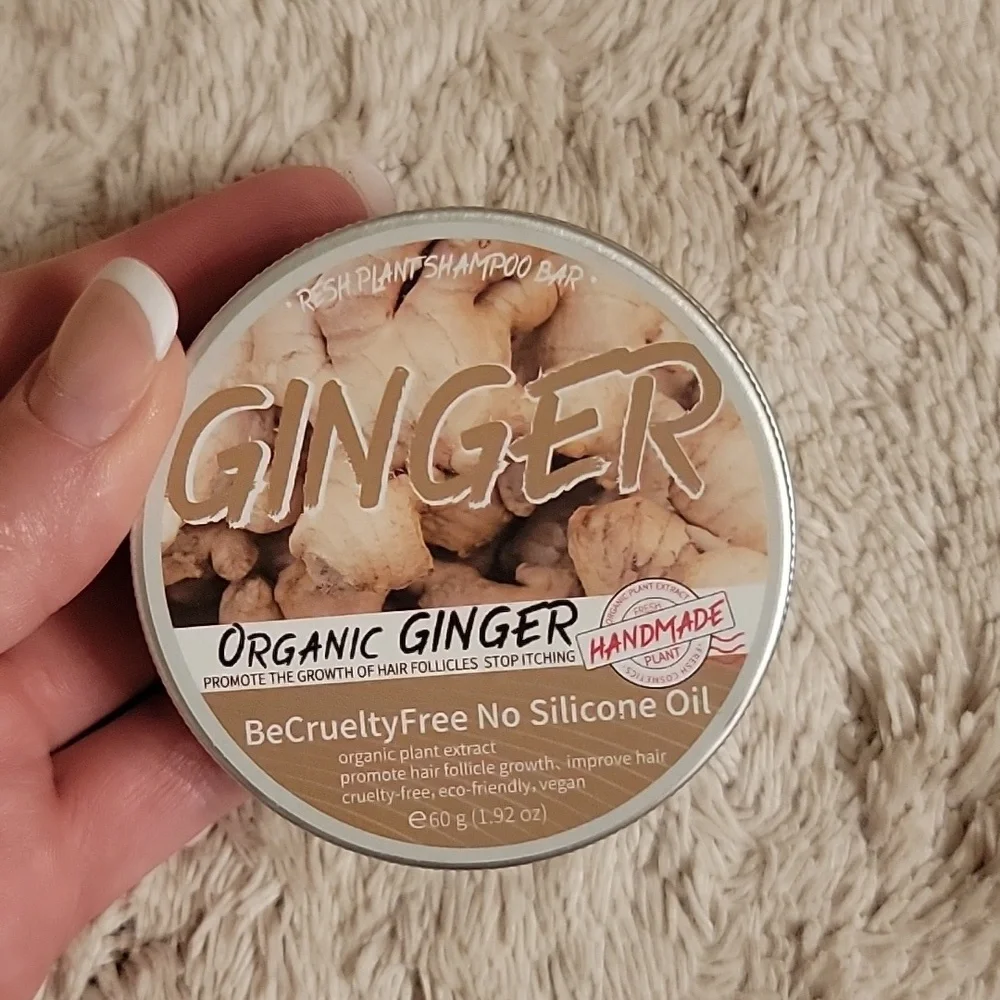 Organic ginger improve grow hair shampoo bar